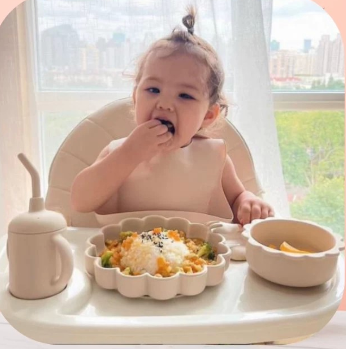 Baby's silicone set meal - CLOUD