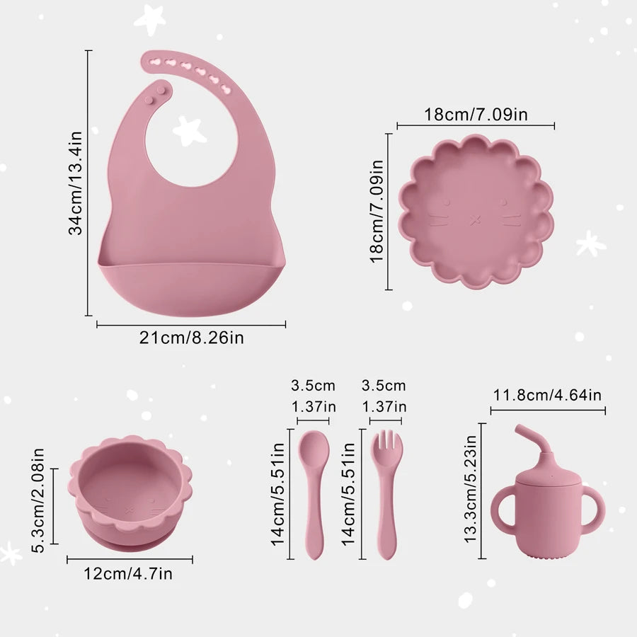 Baby's silicone set meal - CLOUD