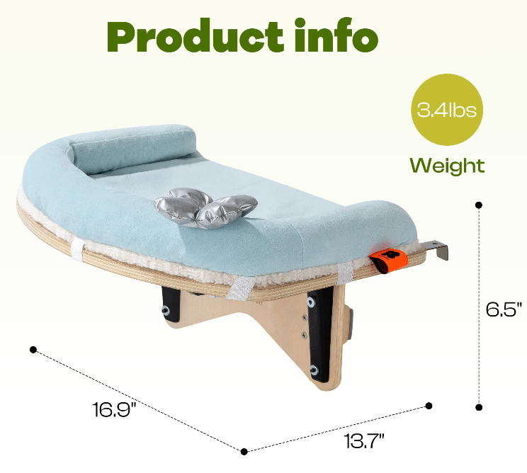 PIPO - cat window bed with soft mat