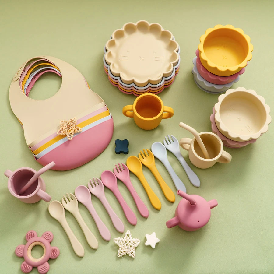 Baby's silicone set meal - CLOUD